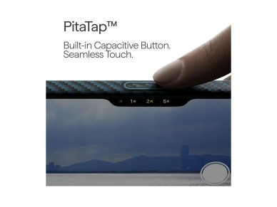 Capa PITAKA Ultra-Fina MagSafe para iPhone 17 Pro preta e azul Capa PITAKA Ultra-Fina MagSafe para iPhone 17 Pro preta e azul