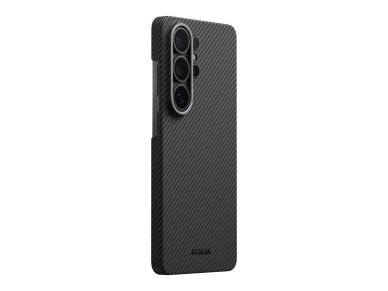 Capa PITAKA Edge MagSafe para Samsung Galaxy S26 Ultra, preta/cinza sarjada