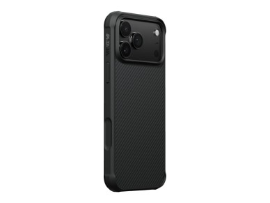 Capa PITAKA Aramid ProGuard para iPhone 17 Pro Max preta e cinza