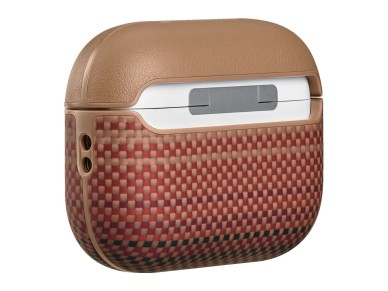 Capa PITAKA em fibra de aramida para AirPods Pro 3 Sunrise