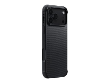 Capa PITAKA Aramid ProGuard para iPhone 17 Pro preta e cinza Capa PITAKA Aramid ProGuard para iPhone 17 Pro preta e cinza