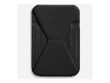 Carteira magn�tica e suporte para celular Moft Movas Snap-On MagSafe, preta