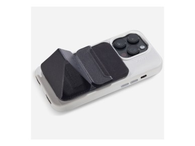 Carteira magn�tica e suporte para celular Moft Movas Snap-On MagSafe, preta