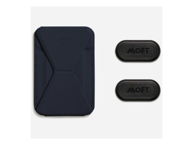 Carteira magnética e suporte para celular Moft Movas Snap-On MagSafe azul marinho Carteira magnética e suporte para celular Moft Movas Snap-On MagSafe azul marinho