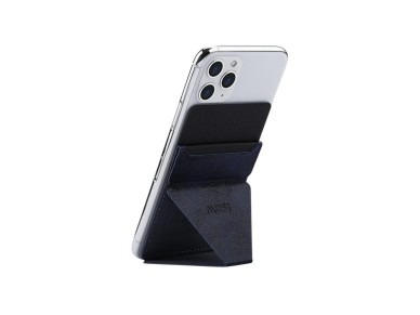 Carteira autoadesiva e suporte para celular Moft X Mini, preta