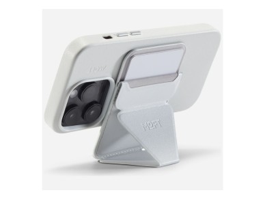 Carteira magn�tica e suporte para celular Moft Movas Snap-On MagSafe, cor mist cove