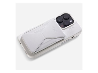 Carteira magn�tica e suporte para celular Moft Movas Snap-On MagSafe, cor mist cove