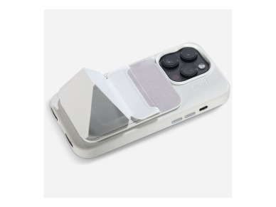 Carteira magn�tica e suporte para celular Moft Movas Snap-On MagSafe, cor mist cove