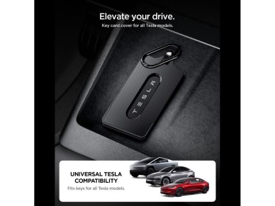 Tarjetero Spigen TO243 para llaves de coche Tesla - Negro