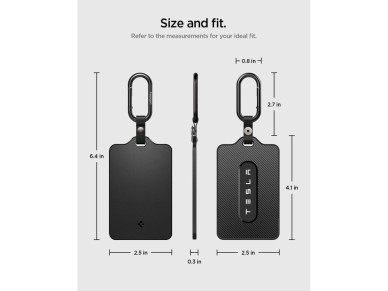 Porta-cartões Spigen TO243 para chaves de carro Tesla - Preto Porta-cartões Spigen TO243 para chaves de carro Tesla - Preto