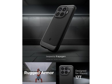 Spigen Rugged Armor Case for Xiaomi 17T - Matte Black