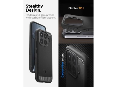 Spigen Rugged Armor Case for Xiaomi 17T - Matte Black