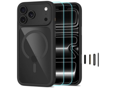 Tech-Protect MagOne CC MagSafe Case + Tempered Glass 2-Pack for iPhone 18 Pro Max / 17 Pro Max - Cle Tech-Protect MagOne CC MagSafe Case + Tempered Glass 2-Pack for iPhone 18 Pro Max / 17 Pro Max - Cle