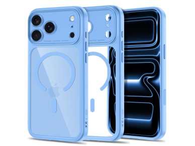 Funda Tech-Protect MagPeak MagSafe CC para iPhone 18 Pro / 17 Pro - Azul transparente