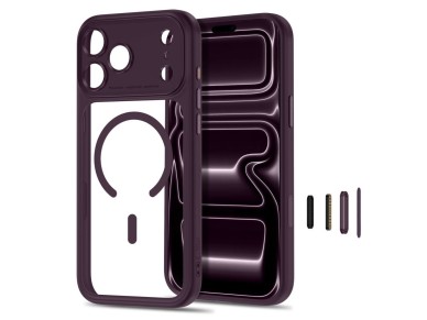 Tech-Protect MagPeak MagSafe CC Case for iPhone 18 Pro Max / 17 Pro Max - Clear Burgundy Tech-Protect MagPeak MagSafe CC Case for iPhone 18 Pro Max / 17 Pro Max - Clear Burgundy