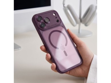 Tech-Protect MagPeak MagSafe CC Case for iPhone 18 Pro Max / 17 Pro Max - Clear Burgundy Tech-Protect MagPeak MagSafe CC Case for iPhone 18 Pro Max / 17 Pro Max - Clear Burgundy