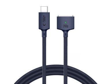 Cabo Tech-Protect MMC01 Ultraboost USB-C / MagSafe 3 140W 300cm para MacBook - Azul Marinho Cabo Tech-Protect MMC01 Ultraboost USB-C / MagSafe 3 140W 300cm para MacBook - Azul Marinho