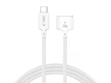 Cabo Tech-Protect MMC01 Ultraboost USB-C / MagSafe 3 140W 300cm para MacBook - Branco Cabo Tech-Protect MMC01 Ultraboost USB-C / MagSafe 3 140W 300cm para MacBook - Branco
