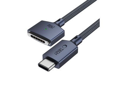Cabo Tech-Protect MMC01 Ultraboost USB-C / MagSafe 3 140W 300cm para MacBook - Azul Marinho Cabo Tech-Protect MMC01 Ultraboost USB-C / MagSafe 3 140W 300cm para MacBook - Azul Marinho