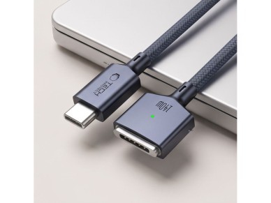 Cabo Tech-Protect MMC01 Ultraboost USB-C / MagSafe 3 140W 300cm para MacBook - Azul Marinho Cabo Tech-Protect MMC01 Ultraboost USB-C / MagSafe 3 140W 300cm para MacBook - Azul Marinho