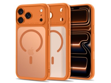 Tech-Protect MagPeak MagSafe CC case for iPhone 18 Pro / 17 Pro - matte orange