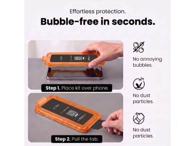 Tech-Protect Quick Set+ 2-Pack Tempered Glass for iPhone 18 Pro Max / 17 pro Max Tech-Protect Quick Set+ 2-Pack Tempered Glass for iPhone 18 Pro Max / 17 pro Max