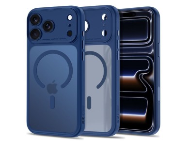 Tech-Protect MagPeak MagSafe CC Case for iPhone 18 Pro Max / 17 Pro Max - Matte Navy Blue