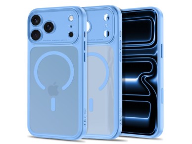 Tech-Protect MagPeak MagSafe CC Case for iPhone 18 Pro Max / 17 Pro Max - Light Blue Matte