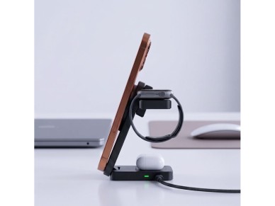 Cargador inalámbrico MagSafe 3 en 1 Tech-Protect A56 + cable USB-C/USB-C de 100 cm - Negro Cargador inalámbrico MagSafe 3 en 1 Tech-Protect A56 + cable USB-C/USB-C de 100 cm - Negro