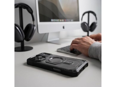 Capa Tech-Protect MagForce MagSafe para iPhone 17 Pro / 18 Pro - preto fosco Capa Tech-Protect MagForce MagSafe para iPhone 17 Pro / 18 Pro - preto fosco