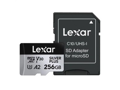Karta pamięci Lexar High-Performance Silver Plus microSDXC 256GB + adapter