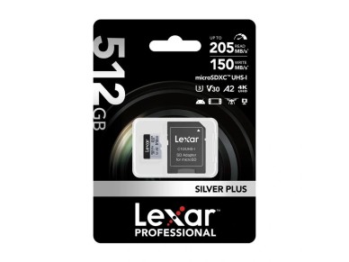 Lexar High-Performance Silver Plus microSDXC 512GB + adaptador