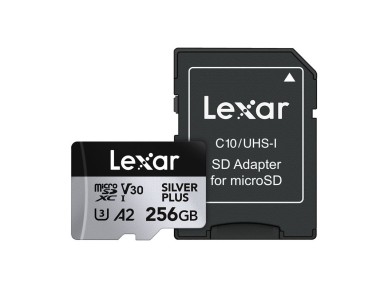 Karta pamięci Lexar High-Performance Silver Plus microSDXC 256GB + adapter