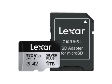 Karta pamięci Lexar High-Performance Silver Plus microSDXC 1TB + adapter Karta pamięci Lexar High-Performance Silver Plus microSDXC 1TB + adapter