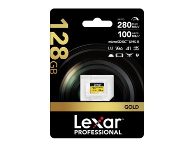 Tarjeta de memoria Lexar GOLD microSDXC de 128 GB