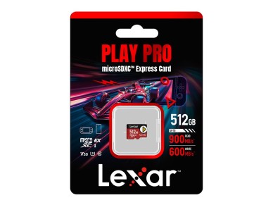 Cart�o de mem�ria Lexar PLAY Pro microSD Express 7.1 de 512 GB