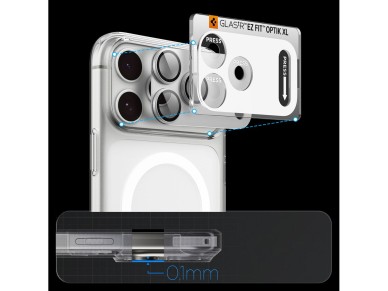 Spigen Optik Pro XL GLAS.TR EZ FIT Película de Vidro Temperado para iPhone 18 Pro - Prata Spigen Optik Pro XL GLAS.TR EZ FIT Película de Vidro Temperado para iPhone 18 Pro - Prata