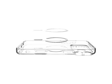 Capa Spigen Ultra Hybrid MagSafe para iPhone 18 Pro / 17 Pro - Transparente e Branca Capa Spigen Ultra Hybrid MagSafe para iPhone 18 Pro / 17 Pro - Transparente e Branca