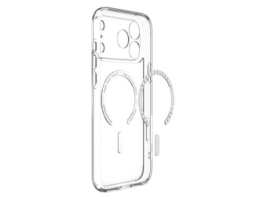 Capa Spigen Ultra Hybrid MagSafe para iPhone 18 Pro / 17 Pro - Transparente e Branca Capa Spigen Ultra Hybrid MagSafe para iPhone 18 Pro / 17 Pro - Transparente e Branca