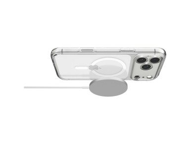 Capa Spigen Ultra Hybrid MagSafe para iPhone 18 Pro / 17 Pro - Transparente e Branca Capa Spigen Ultra Hybrid MagSafe para iPhone 18 Pro / 17 Pro - Transparente e Branca
