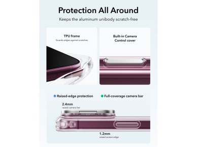 Funda ESR Classic Hybrid con soporte MagSafe para iPhone 18 Pro / 17 Pro - Transparente