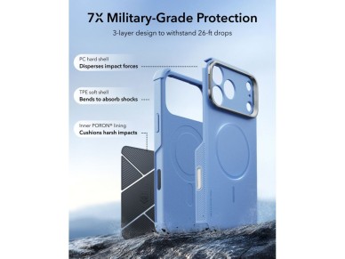ESR Cyber Tough Kickstand MagSafe Case for iPhone 18 Pro Max / 17 Pro Max - Light Blue ESR Cyber Tough Kickstand MagSafe Case for iPhone 18 Pro Max / 17 Pro Max - Light Blue