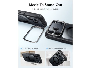 Funda ESR Classic Hybrid con soporte MagSafe para iPhone 18 Pro Max / 17 Pro Max - Negro transparent Funda ESR Classic Hybrid con soporte MagSafe para iPhone 18 Pro Max / 17 Pro Max - Negro transparent