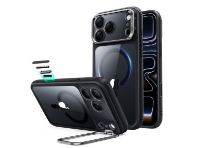 Funda ESR Classic Hybrid con soporte MagSafe para iPhone 18 Pro Max / 17 Pro Max - Negro transparent Funda ESR Classic Hybrid con soporte MagSafe para iPhone 18 Pro Max / 17 Pro Max - Negro transparent