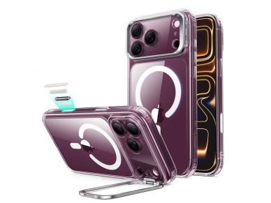 Funda ESR Classic Hybrid con soporte MagSafe para iPhone 18 Pro / 17 Pro - Transparente