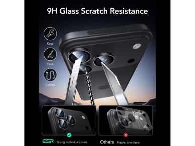 ESR Armorite Camera Protector Tempered Glass for iPhone 18 Pro / 18 Pro Max - Black