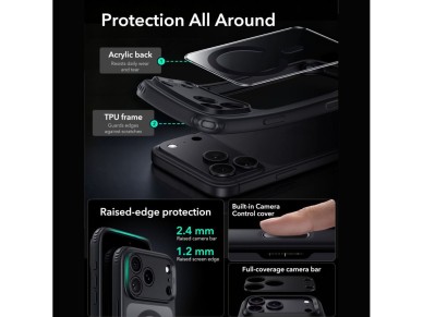ESR Classic Hybrid MagSafe Case for iPhone 18 Pro / 17 Pro - Clear Black ESR Classic Hybrid MagSafe Case for iPhone 18 Pro / 17 Pro - Clear Black