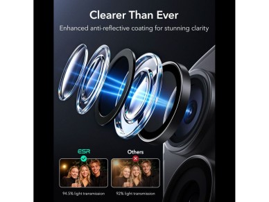 ESR Armorite Camera Protector Tempered Glass for iPhone 18 Pro / 18 Pro Max - Black
