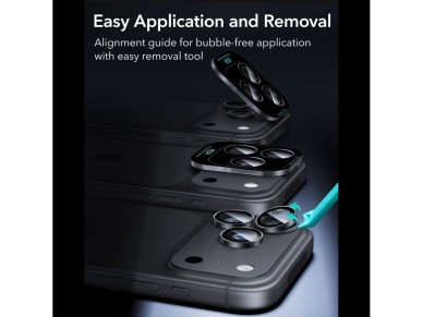 ESR Armorite Camera Protector Tempered Glass for iPhone 18 Pro / 18 Pro Max - Black