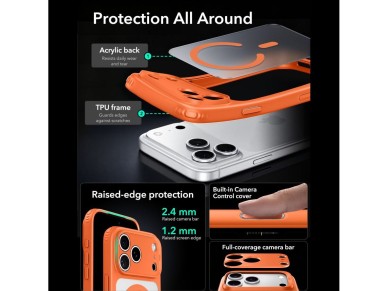 Capa ESR Classic Hybrid MagSafe para iPhone 18 Pro / 17 Pro - Laranja Capa ESR Classic Hybrid MagSafe para iPhone 18 Pro / 17 Pro - Laranja